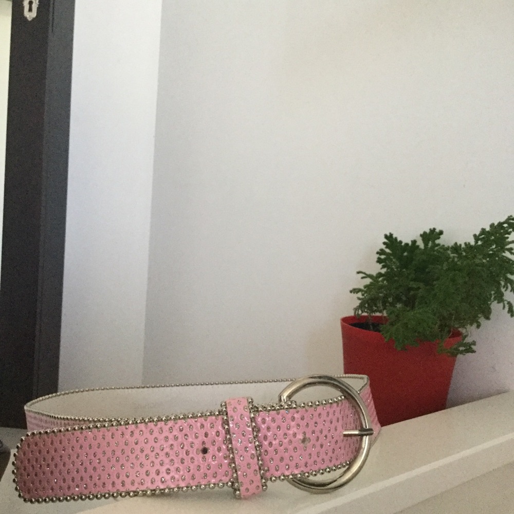 Pink and silver belt